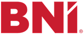 Das BNI-Logo in auffälligem Rot repräsentiert die Partnerschaft der CodeKlar GmbH im Netzwerk.