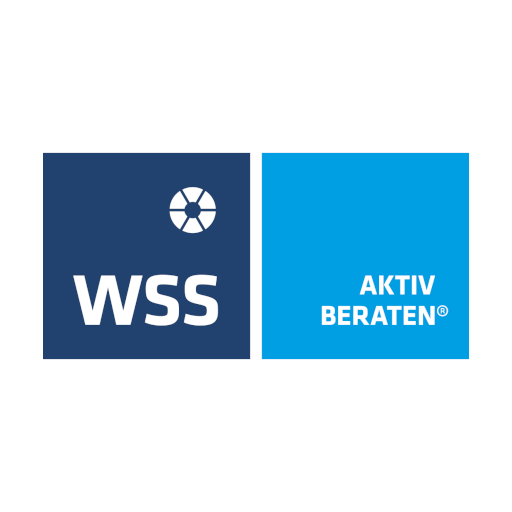 Das Logo von WSS zeigt die Markenidentität, die für die Beratung durch CodeKlar GmbH steht.