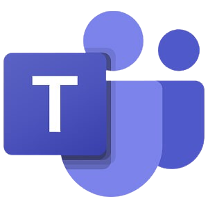Das Microsoft Teams-Logo in Blau symbolisiert die digitale Zusammenarbeit.